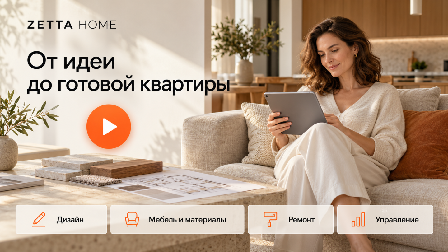 Дизайн-проект, мебель, материалы и ремонт — за один день в одном ТЦ